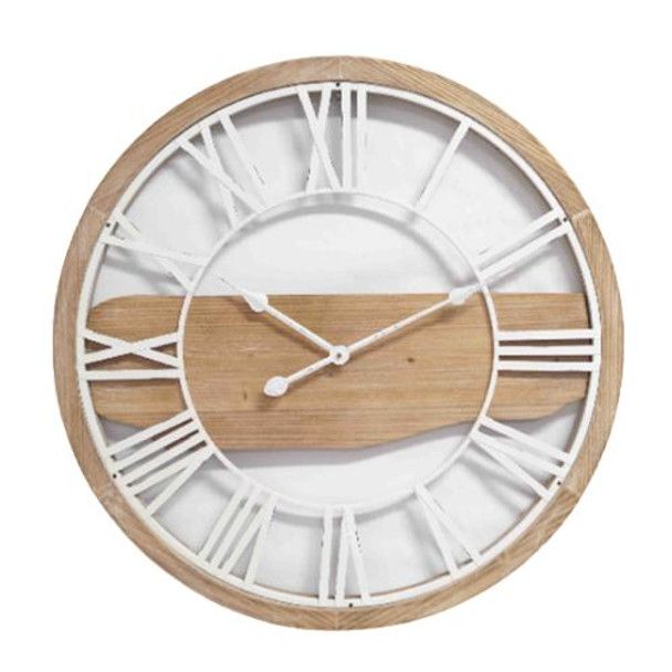 WALL CLOCK-WOOD AND ROMAN NUMBERS