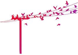 TJHOKO STENCIL A4-9 BIRDS ON WIRE
