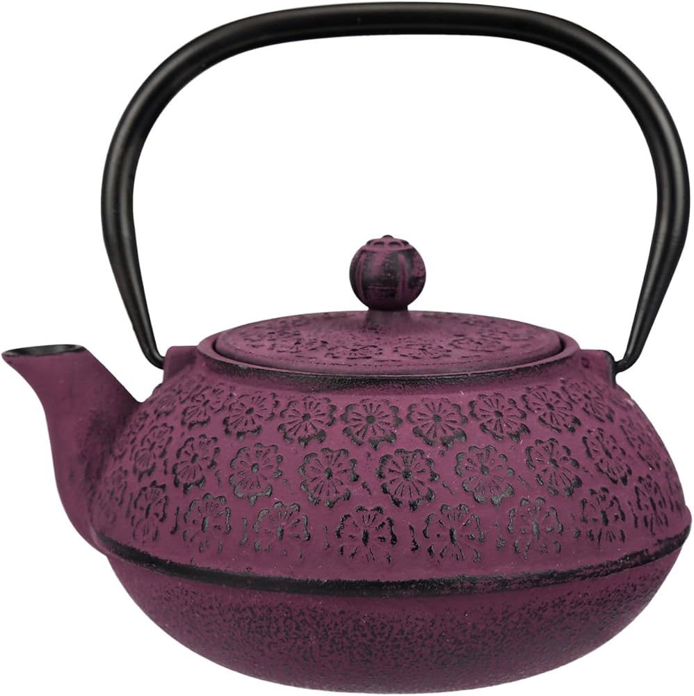IRON TEAPOT-BROWN DIAMOND PATTERN 600ML