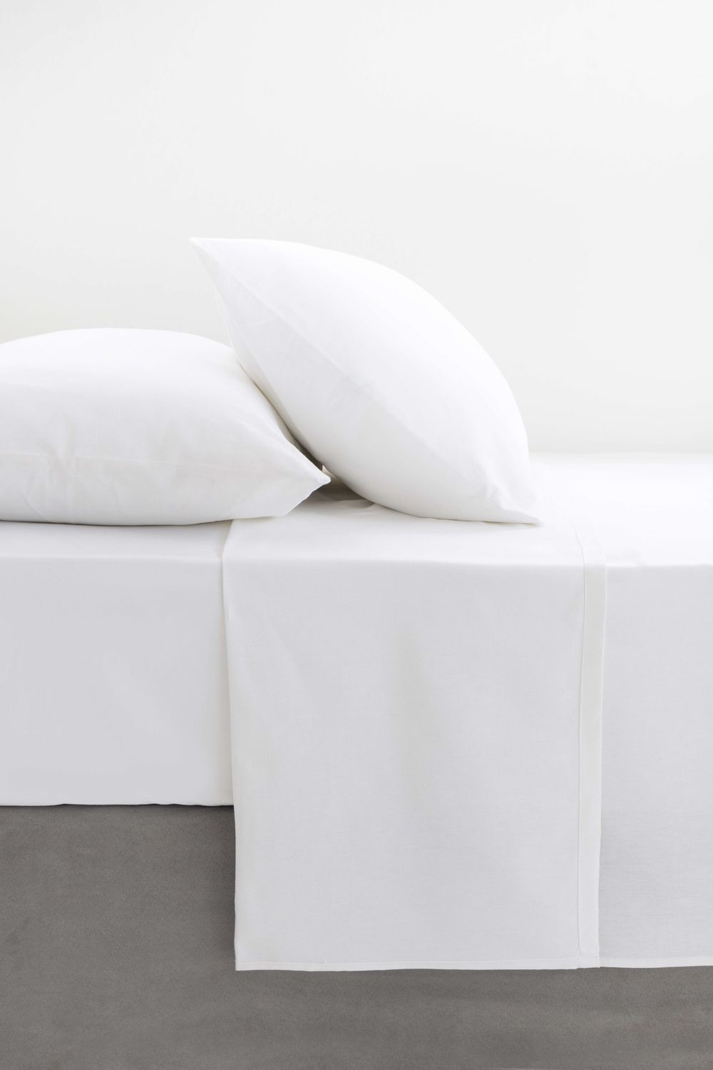 VOLPES FLAT SHEET BRUSHED COTTON WHITE DOUBLE/QUEE