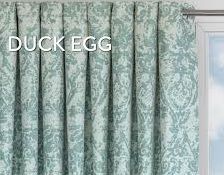 VOLPES CURTAIN ANNA EXTRA LENGTH DUCK EGG