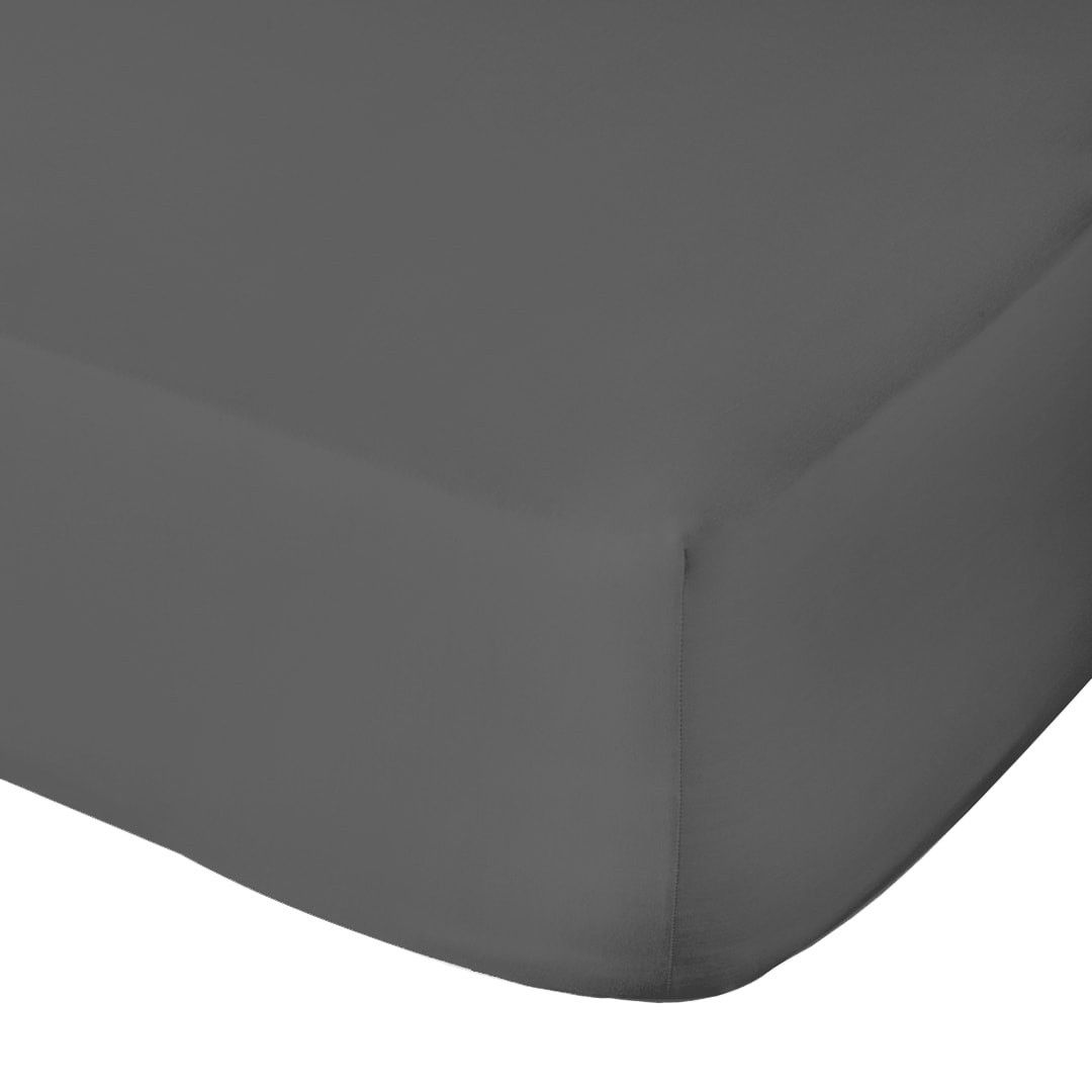 VOLPES FITTED SHEET 3/4 PERSCALE CHARCOAL