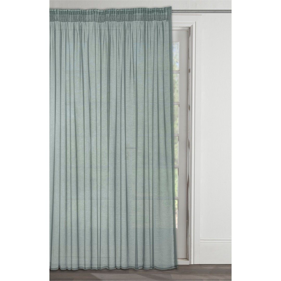 VOLPES CURTAIN MYSTI 270/218 DUCK EGG TAPED