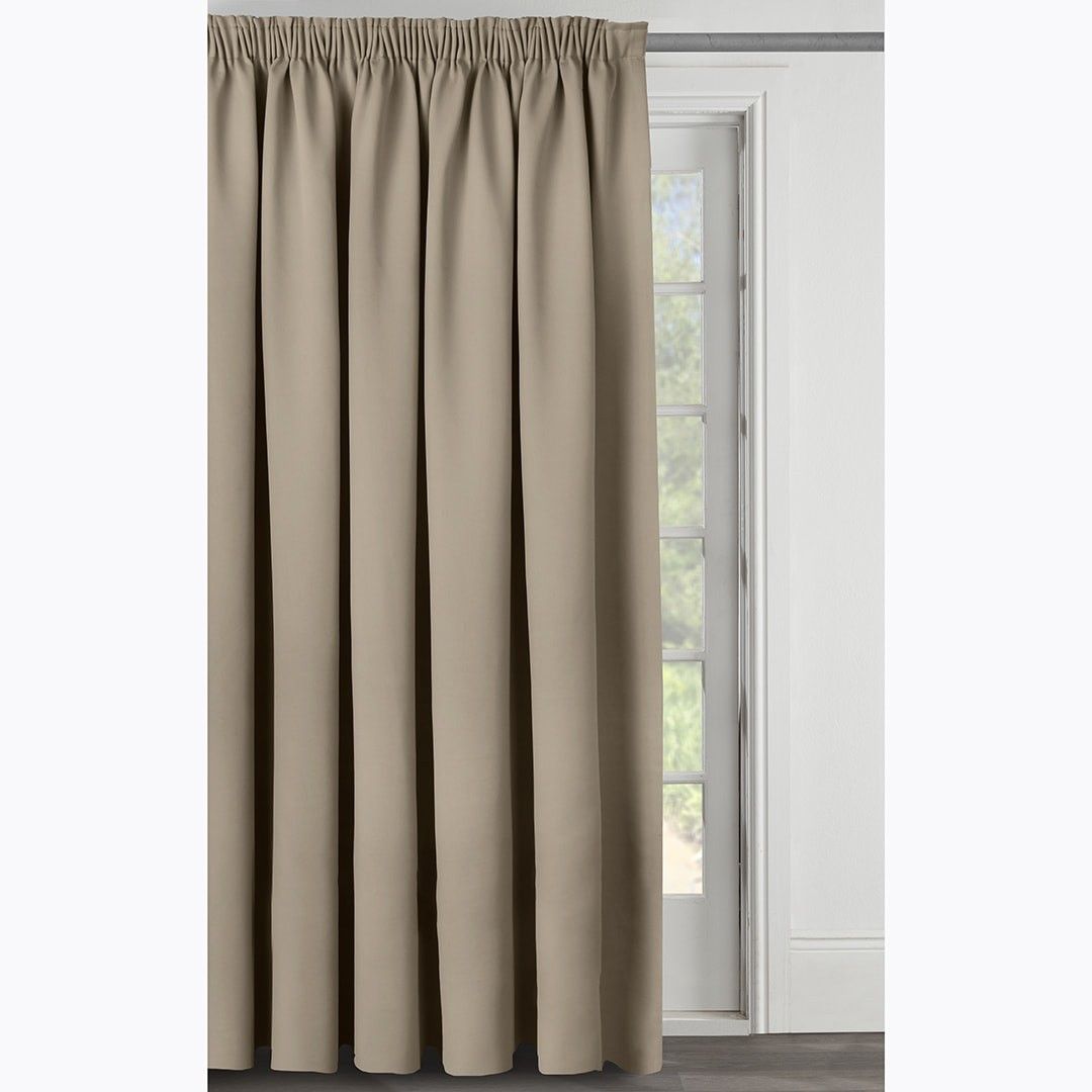 VOLPES CURTAIN BLOCKOUT STANDARD LENGTH MOCCA EYELIT