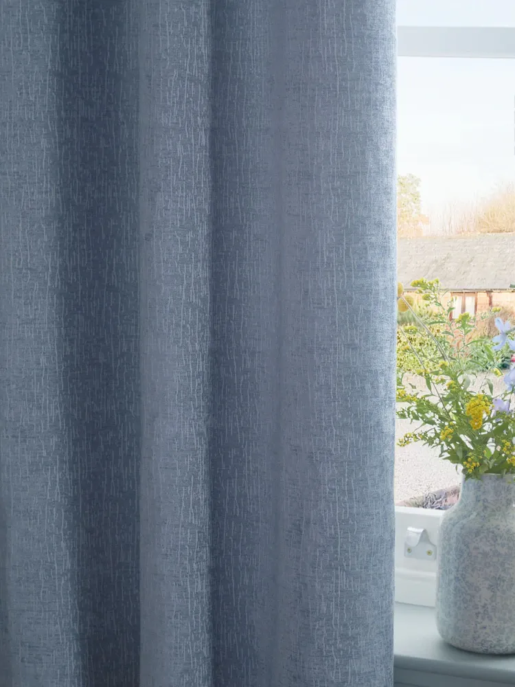 VOLPES CURTAIN HEMP EXTRA LENGTH DENIM EYELIT