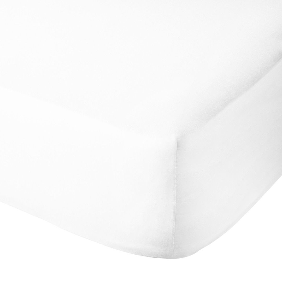 VOLPES FITTED SHEET EQYPTIAN COTTON WHITE KING EXTRA DEPTH