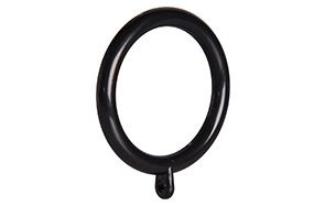 CURTAIN RINGS BLACK 53MM 10PP