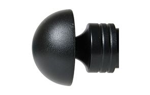 CURTAIN FINIAL BLACK ANNENE 25MM 2PP