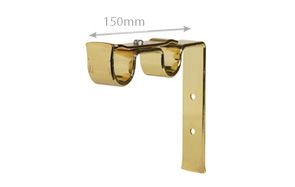CURTAIN BRACKET BRASS DBL FLAT 25MM