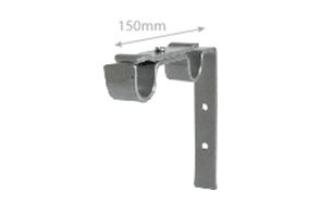 CURTAIN BRACKET SATIN CHROME DBL FLAT 2PP
