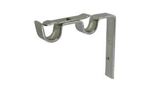 CURTAIN BRACKET CHROME METAL DBL