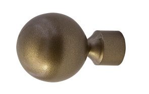 CURTAIN FINIAL ANTIQUE BRONZE BALL 2PP