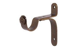 CURTAIN BRACKET ANTIQUE BRONZE SGL 2PP