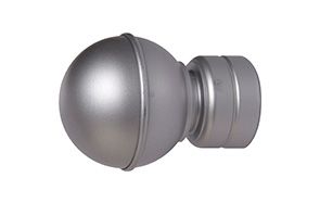 CURTAIN FINIAL SATIN CHROME BALL 2PP