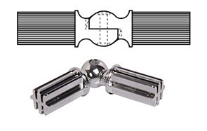 CURTAIN ELBOW SATIN CHROME