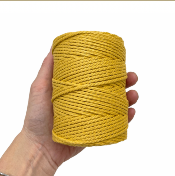 MACRAME TWINE COTTON 304 2MM MUSTARD 250G