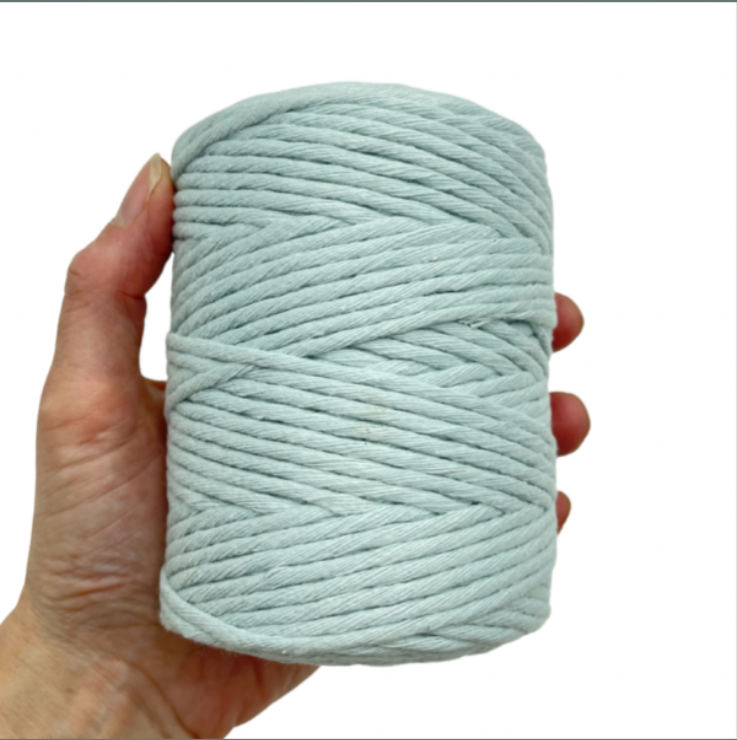 MACRAME SINGLE TWIST COTTON 2MM PALE BLUE/MIST 250