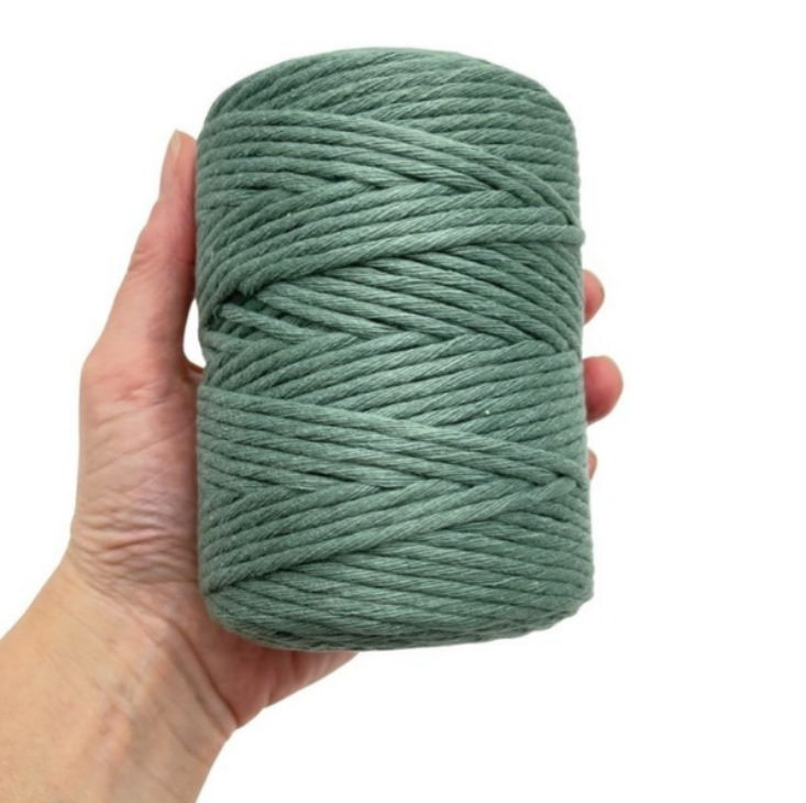 MACRAME SINGLE TWIST COTTON 2MM SAGE 250G