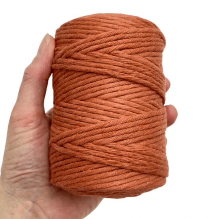 MACRAME SINGLE TWIST COTTON 2MM TERRACOTTA 250G