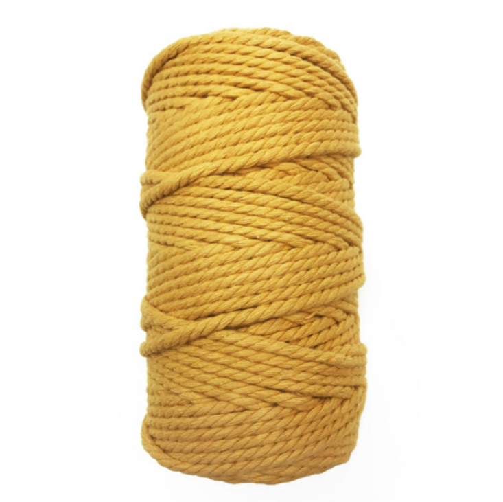 MACRAME TWINE COTTON LUX 100/309 4MM MUSTARD 500G