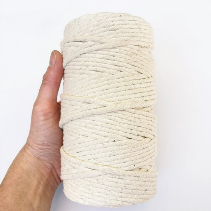 MACRAME SINGLE TWIST COTTON 3MM NATURAL 500G