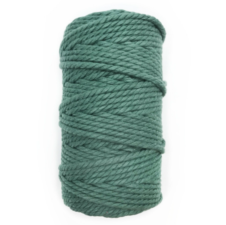 MACRAME TWINE COTTON LUX 100/309 4MM SAGE 500G
