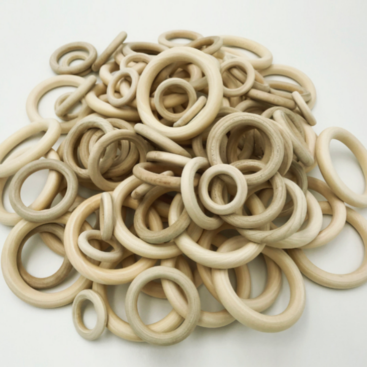 MACRAME WOODEN RINGS 50MM NATURAL PER EACH
