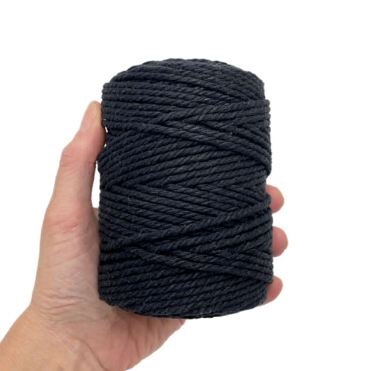 MACRAME TWINE COTTON 304 2MM BLACK 250G