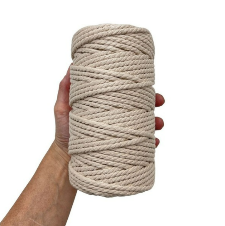 MACRAME TWINE COTTON 4MM NATURAL 500G