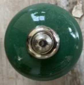 KNOB ROUND GREEN