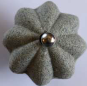 KNOB SCALLOPED GREY