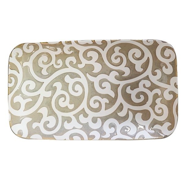 CERAMIC RECTANGULAR PLATTER NAVY
