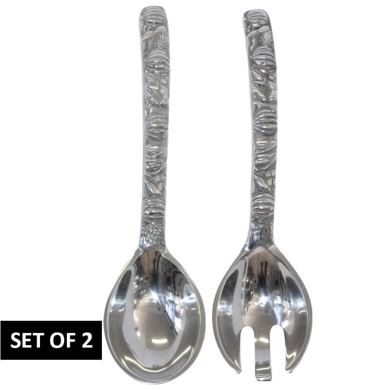SALAD SERVER SET HARVEST ALUMINUM