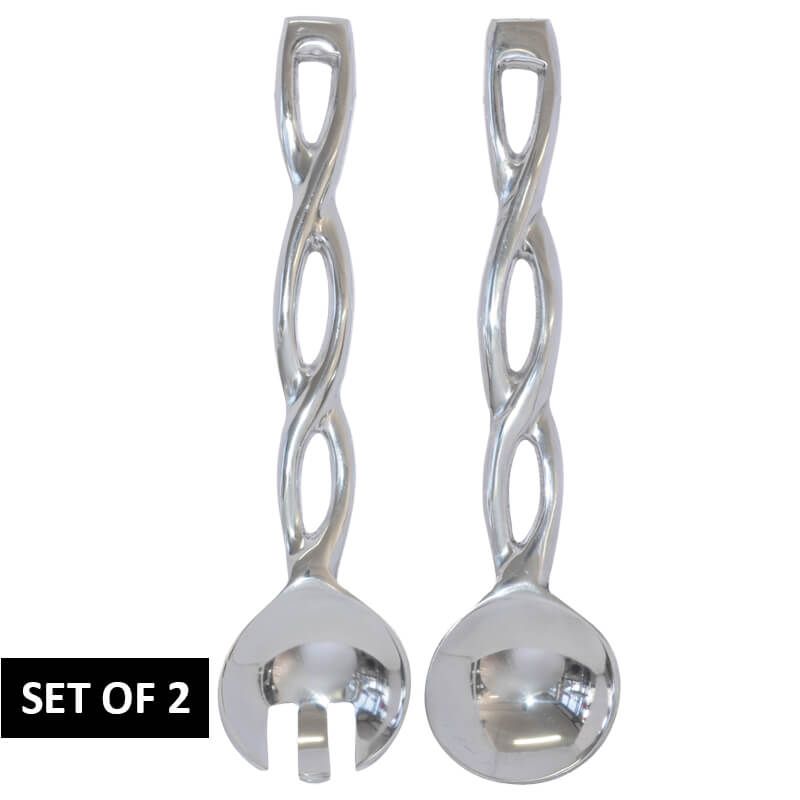SALAD SERVER SET ROPE SESIGN ALUMINUM