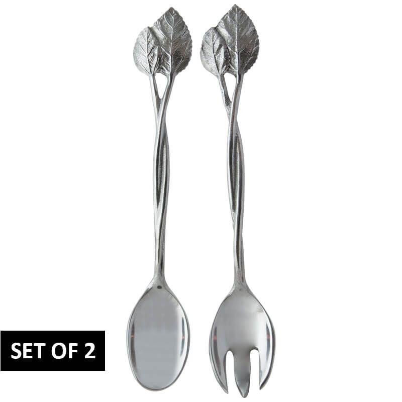 SALAD SERVER SET LEAF