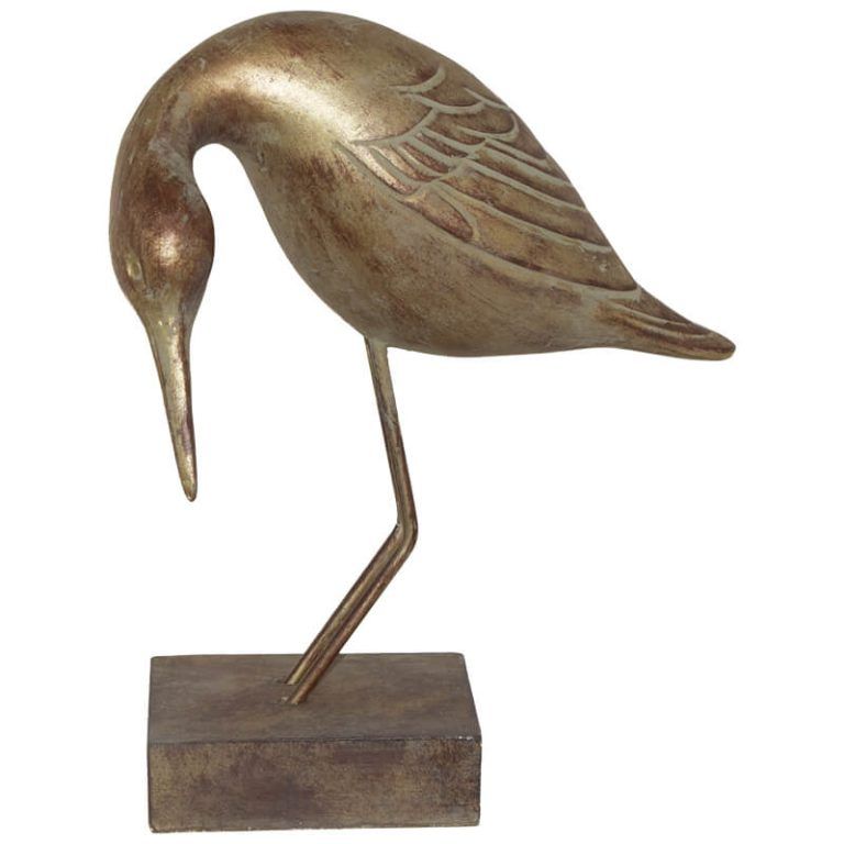 HERON ON PLINTH BEAK DOWN