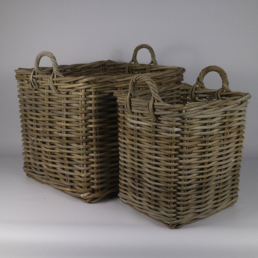 BASKET RATTAN SQUARE MEDIUM