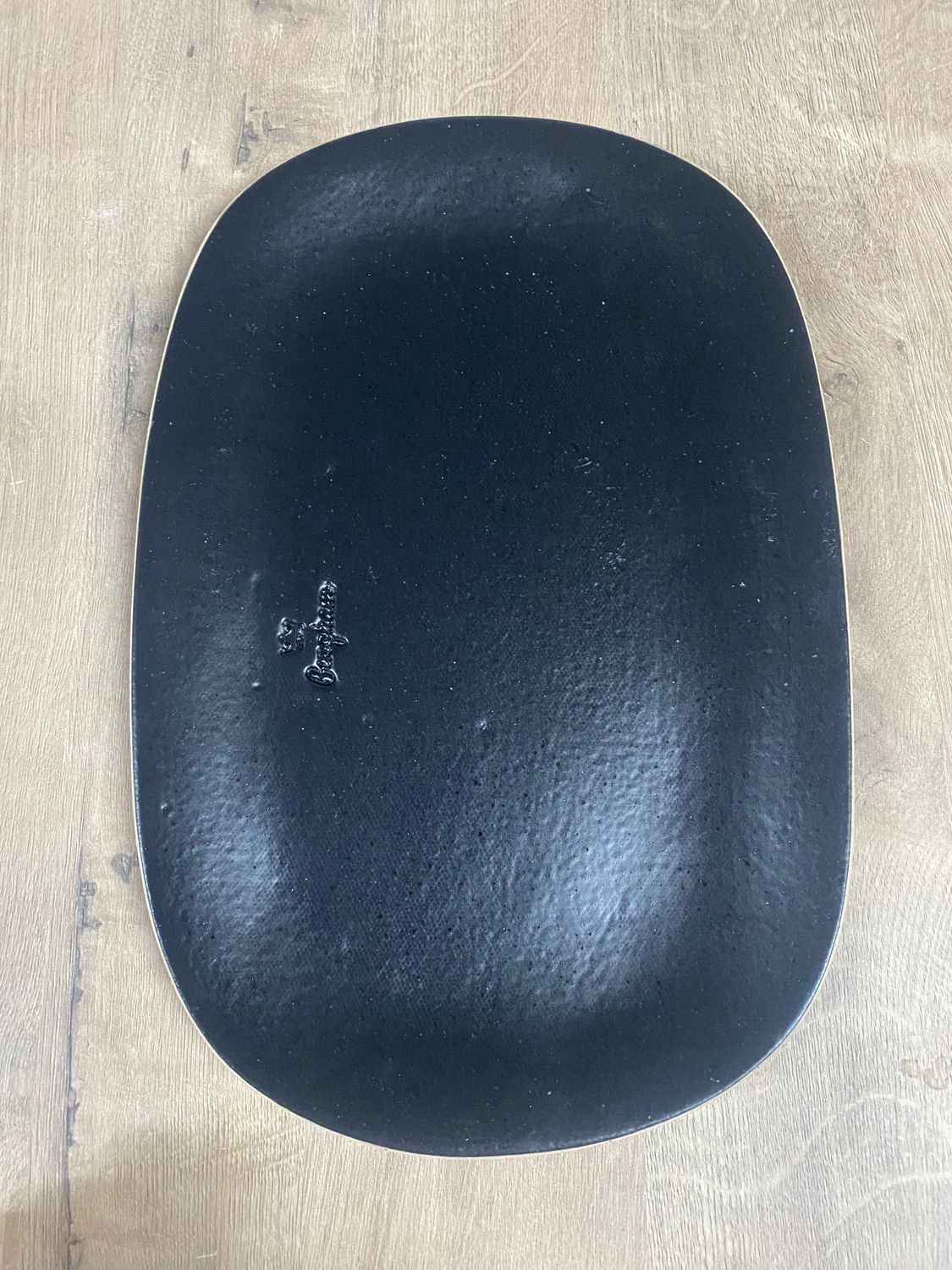 GINGHAM PLATTER BOARD OVAL MEDIUM