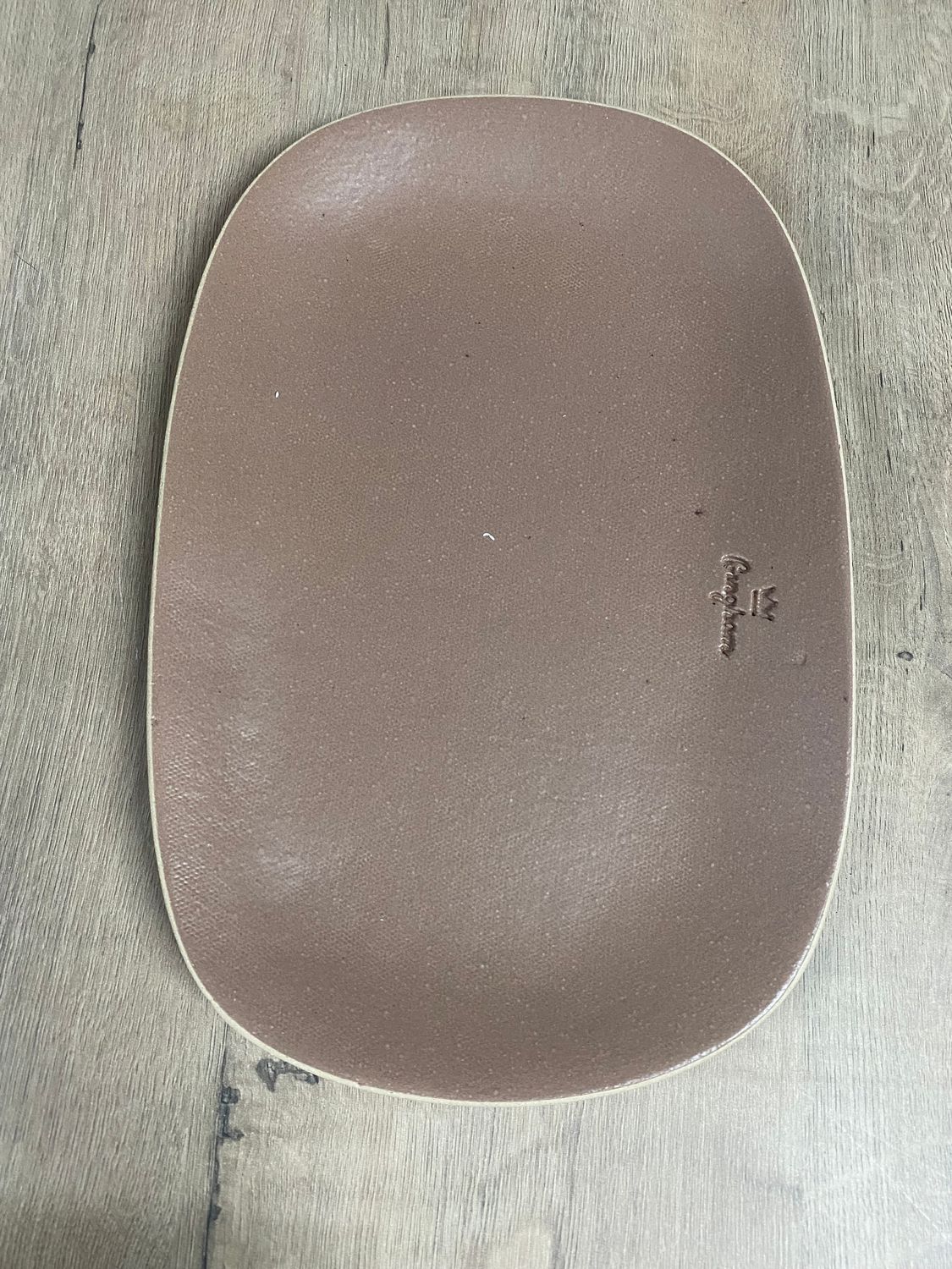 GINGHAM PLATTER BOARD OVAL MEDIUM