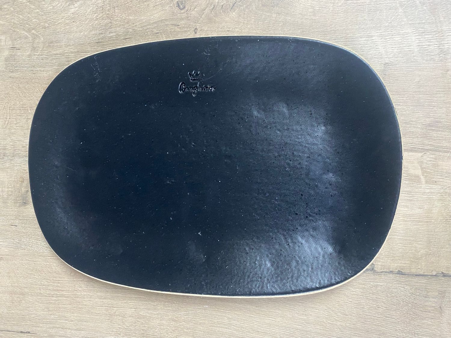 GINGHAM PLATTER BOARD OVAL MEDIUM