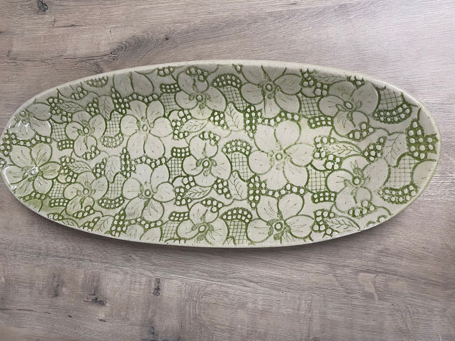 GINGHAM PLATTER BOAT LARGE