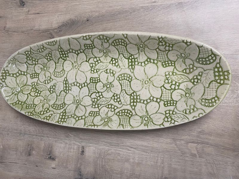 GINGHAM PLATTER BOAT LARGE