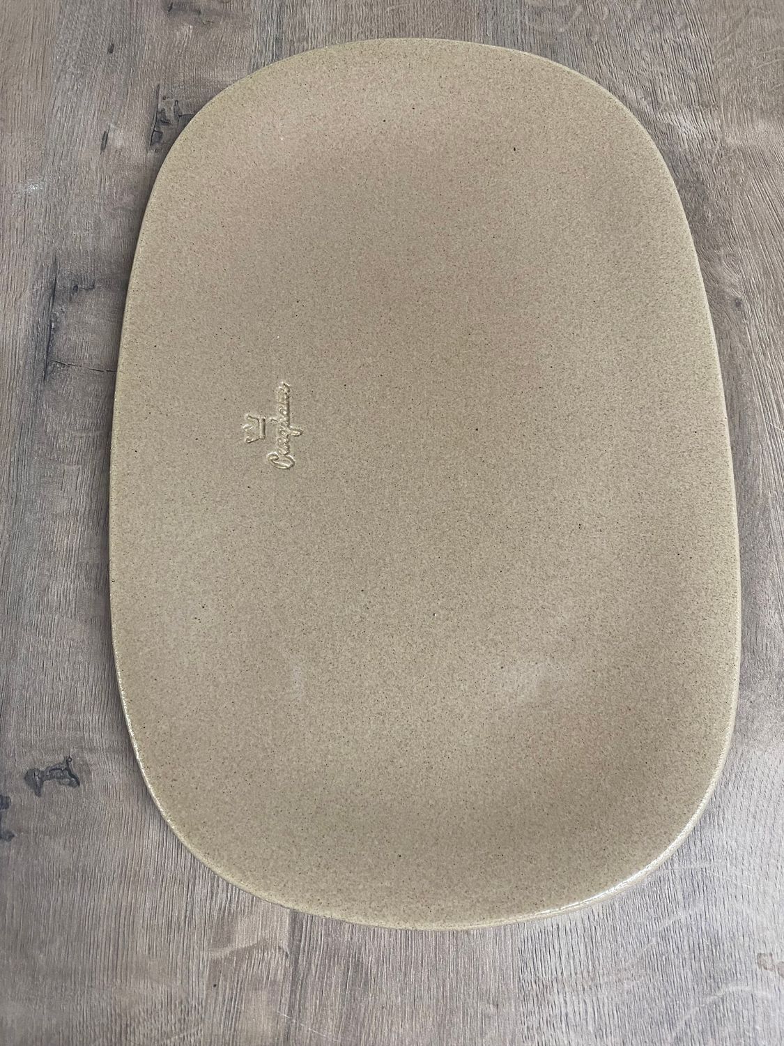 GINGHAM PLATTER BOARD OVAL MEDIUM