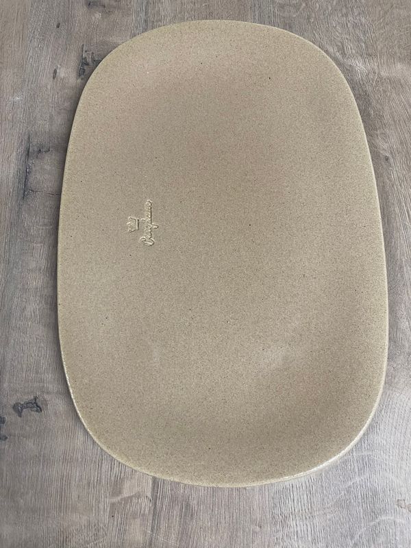 GINGHAM PLATTER BOARD OVAL MEDIUM