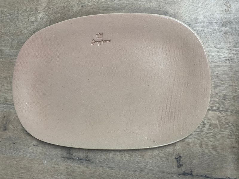 GINGHAM PLATTER BOARD OVAL MEDIUM