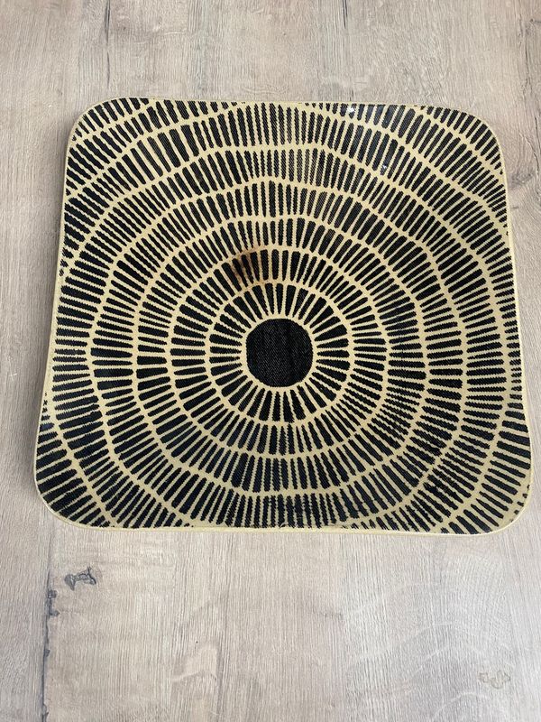 GINGHAM PLATTER BOARD OVAL MEDIUM