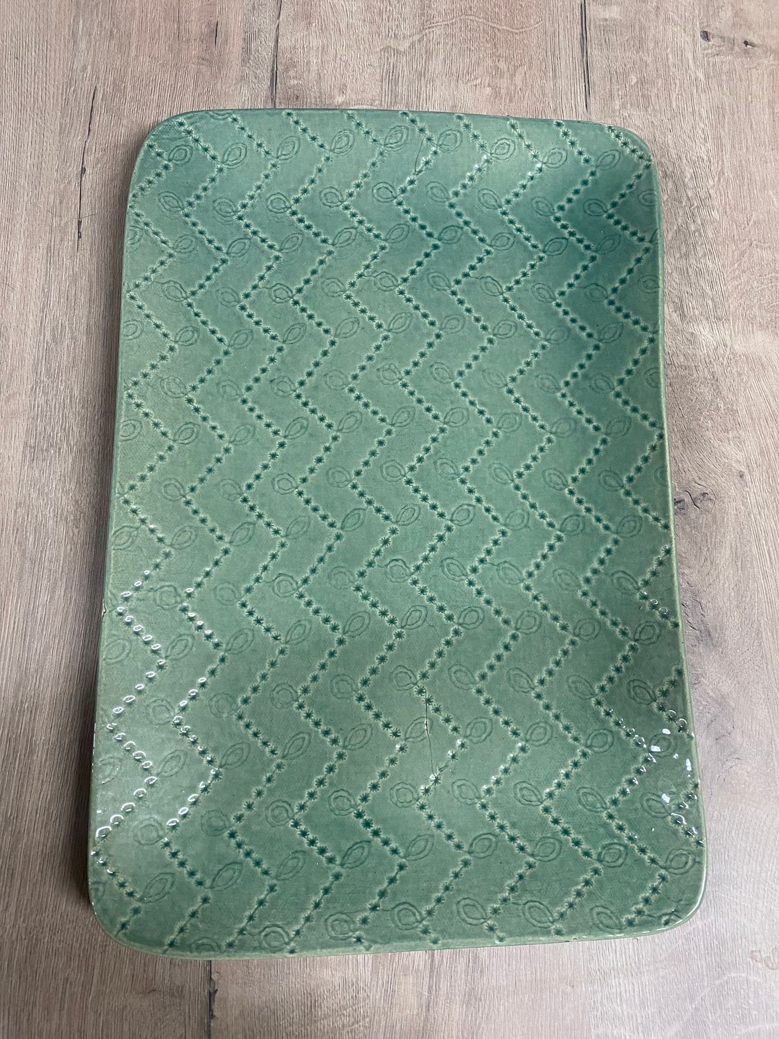 GINGHAM PLATTER BOARD RECTANGULAR LARGE