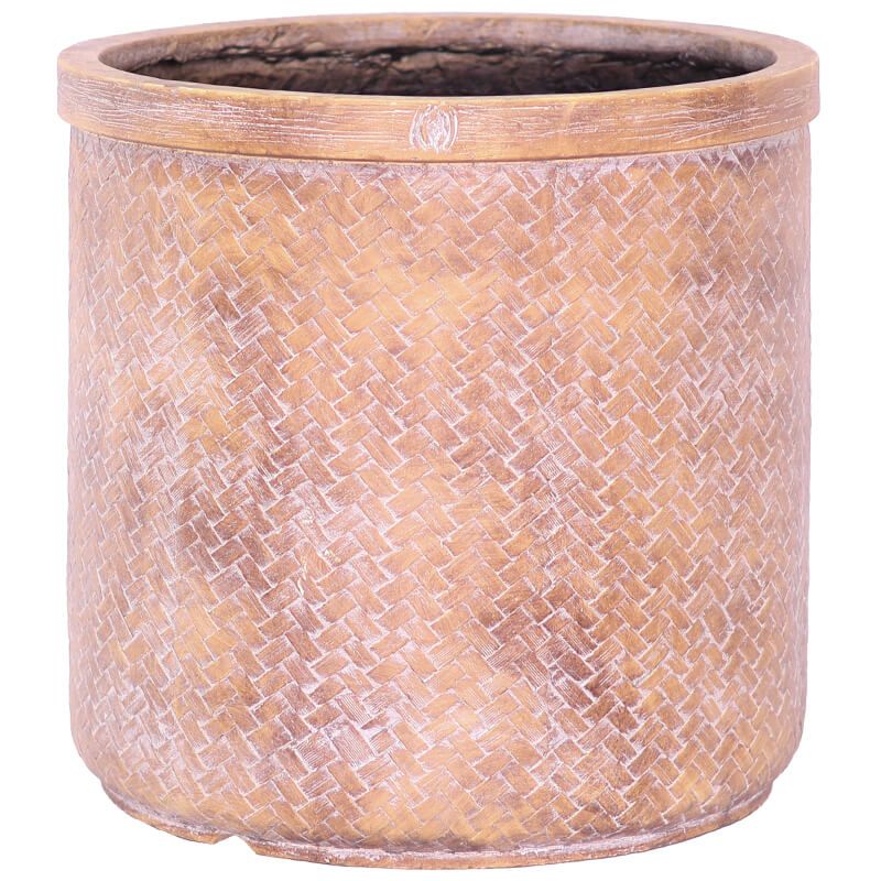 PLANTER BAMBOO WEAVE 42X42CM