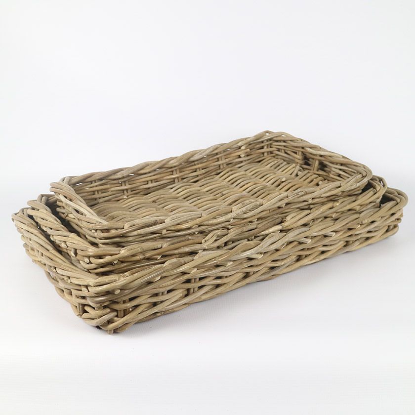 BASKET THICK RECTANGLUAR TRAY  MEDIUM