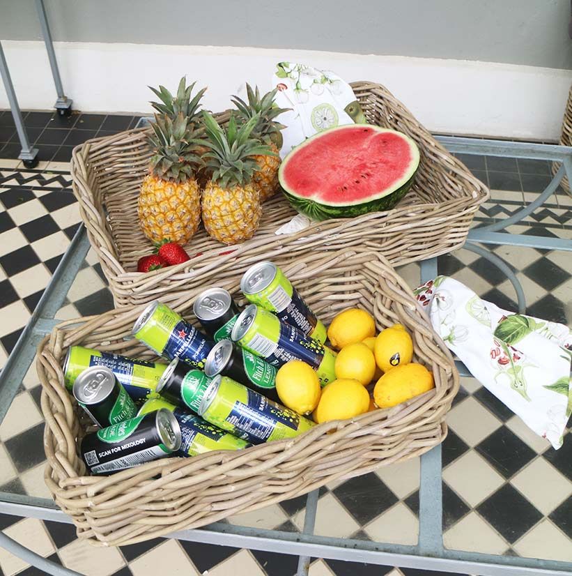 RATTAN THICK DRAWER BASKET GREY SMALL